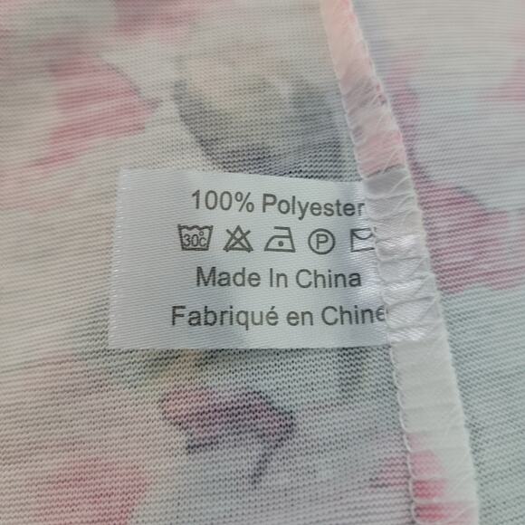 Show Me Your Mumu Size OS Brie Robe Floral Pink Rose Tie 100% Polyester - Picture 13 of 13